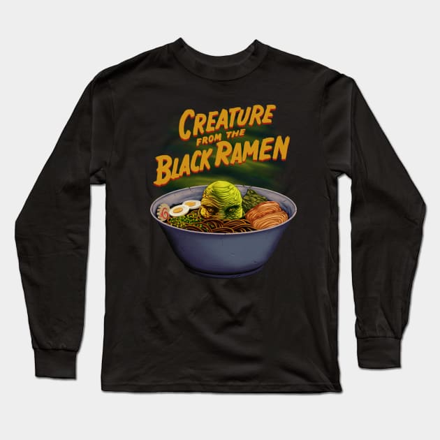 Creature from The Black Ramen Long Sleeve T-Shirt by khairulanam87